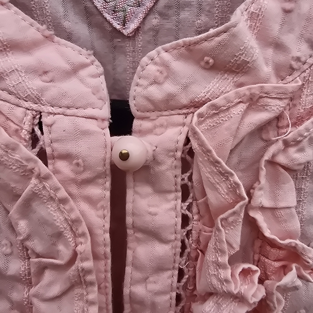 Pink Ruffled Women's Top - Picture 3 of 5